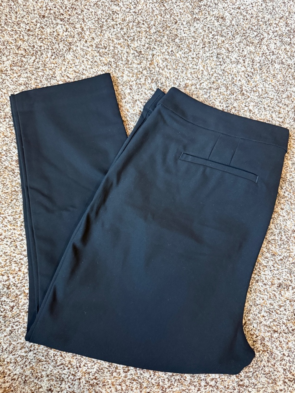 LOFT Curvy Black Ankle Cropped Dress Pants